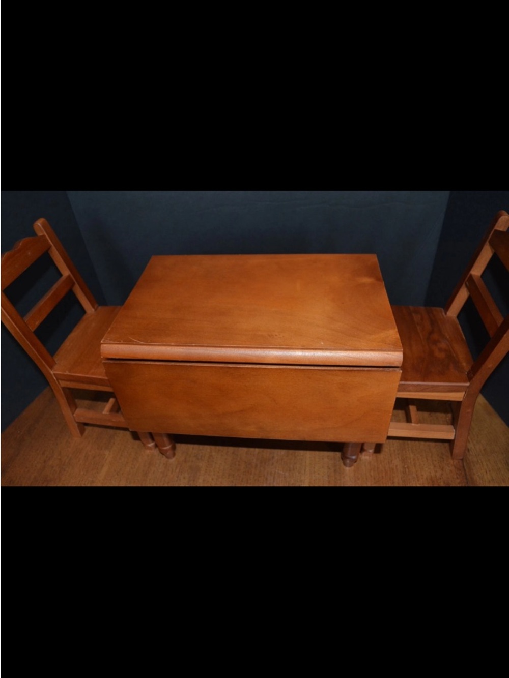 Pleasant Company American Girl Doll drop leaf table + 2 chairs *read listing* - Picture 4 of 11